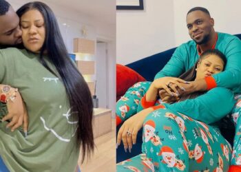 “This one follow for love too?” – Netizens reacts as chat between actress Nkechi Blessing and younger lover goes viral (Screenshot)