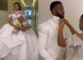 Nkiru Sylvanus steps out elegantly for her white wedding.