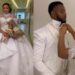 Nkiru Sylvanus steps out elegantly for her white wedding.