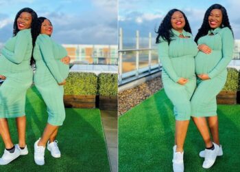 “I promise, we didn’t plan it” – Best friends who got pregnant at the same time share maternity photos.