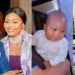 “His father’s carbon copy” – Reactions as Regina Daniels shares clearer view of second son, Khalifa (Video)