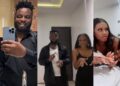 “Investor don marry?” – Fans reacts as comedian Sabinus and partner are spotted wearing wedding bands in loved-up video (Watch)