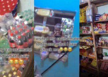 Nigerian student converts his hostel room into minimart (Video)