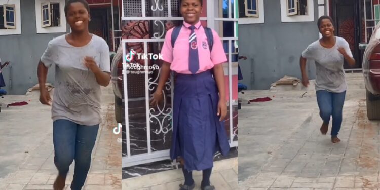 “Her parents have no money but she wants to go to school” – Nigerian lady sponsors her domestic maid’s schooling (Video)