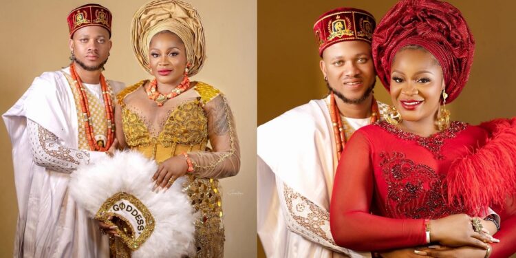 “The right person is out there. He will find you when you ain’t even searching” – Actress Uche Ogbodo encourages single mums as she celebrates her traditional wedding.