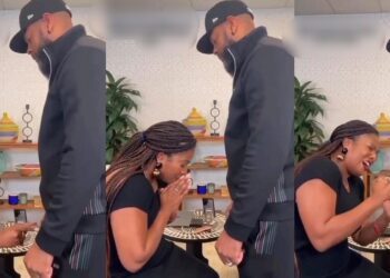 “Thank you for bringing me to the land of milk and honey” – Wife showers praise on her husband’s manhood (Video)