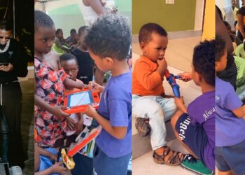 Adorable moment Wizkid's son