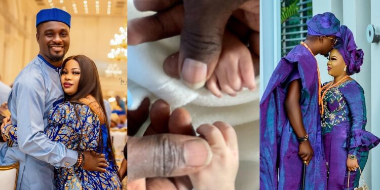 Actor Adeniyi Johnson and wife Seyi Edun welcome twins after 7 years of waiting