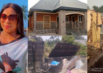Nigerian lady demolishes