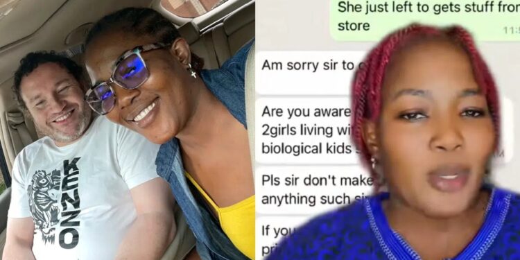 “See wetin bestie send to my husband” – Woman leaks messages her female best friend sent to her oyinbo husband