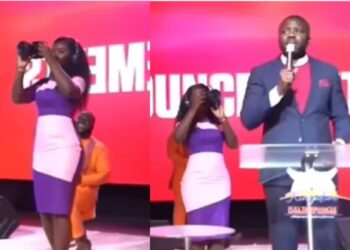 Man proposes to church videographer as she works during service (Video)