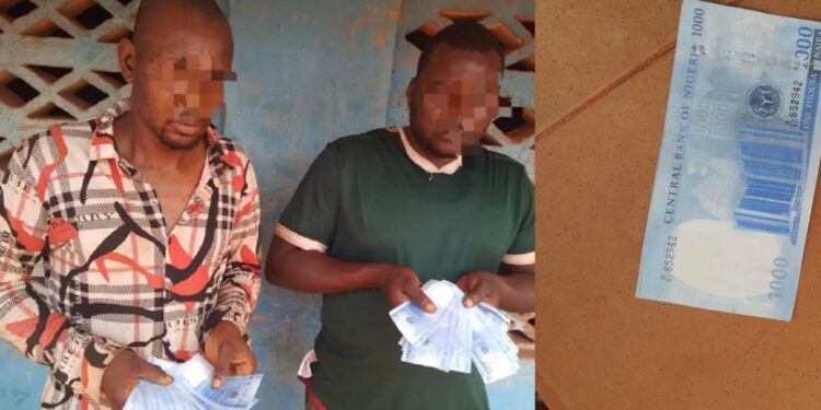 Police arrest two suspects for allegedly possessing and selling counterfeit N1000 notes