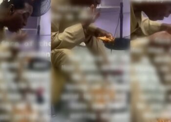 “See his face” – Lady embarrasses her dad for eating her meal after abandoning her and her siblings many years ago (Video)