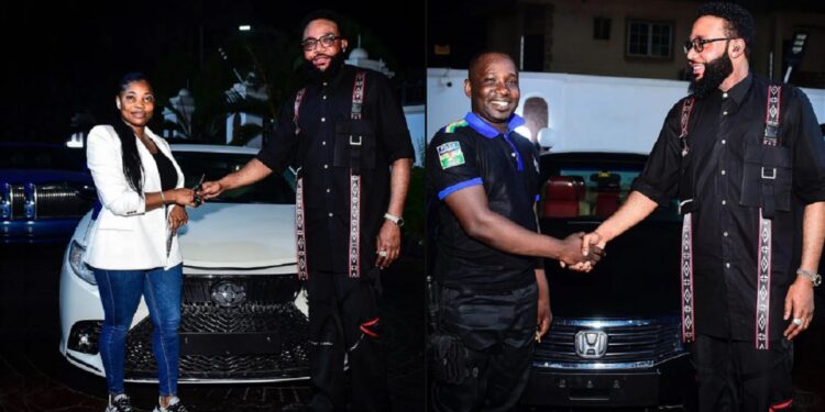 E-Money gifts luxury cars to celebrities and his workers in celebration of 42nd birthday