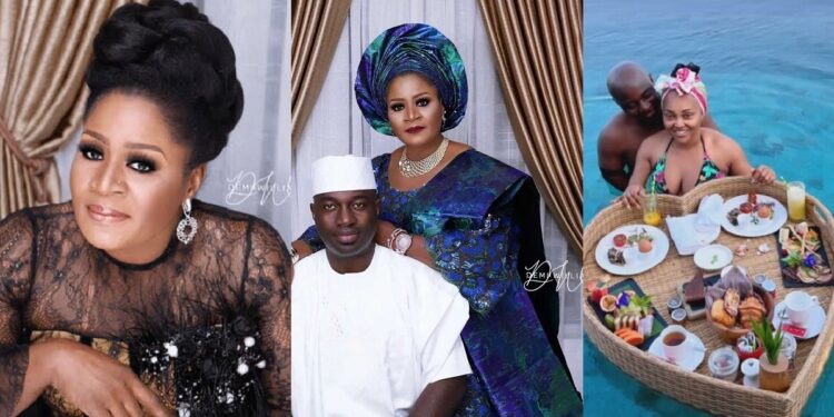 “What more can I ask for?” – Kazim Adeoti’s first wife, Funsho breaks silence as he vacations with actress Mercy Aigbe in Maldives