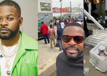 #NigeriaDecides: Rapper Falz, others reportedly attacked by hoodlums at a polling unit in Lagos (Video)