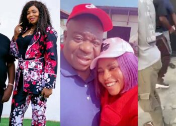 Video of Mr Ibu’s son and ‘daughter’ Jasmine confronting actor’s wife surfaces amid family rift (Watch)