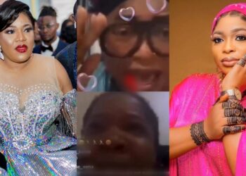 “You can’t bully me” – Actress, Toyin Abraham and colleague Kemi Afolabi get into heated argument over presidential candidate on IG live (Video)