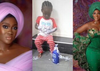 Mercy Johnson cries