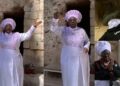 Mixed reactions as actress Mama Rainbow storms Jerusalem to pray for Nigeria (Video)