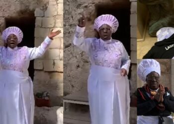 Mixed reactions as actress Mama Rainbow storms Jerusalem to pray for Nigeria (Video)