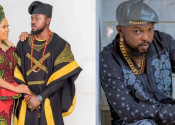 “Call your wife to order” – Netizens slam Toyin Abraham’s husband, Kolawole Ajeyemi, as he calls for peace amid Nollywood social media drama