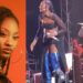“She needs to fire her stylist” – Mixed reactions trail singer Tems’ outfit and steamy dance on stage during performance (Video)