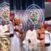“Disrespectful!” – Netizens reacts to video of rich wedding guest spraying money on couple in an unusual manner (Video)