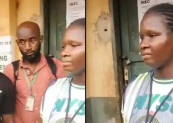 Corps member apologizes after she is caught allegedly transferring Labour party votes to NNPP (video)