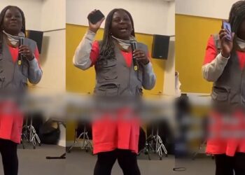 “I have never used new phone” – Woman gives testimony in church after husband gifted her new iPhone (Video)