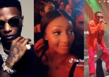 “You don watch too many telenovelas” – Reactions as Nigerian lady shares tactics she used to get Wizkid’s attention at a show (Video)