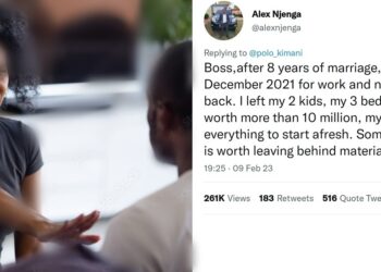 Wife reacts after husband of 8 years revealed on Twitter that he abandoned her and their two children to find peace