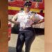 Nigerian female firefighter begs