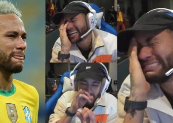 Neymar reacts