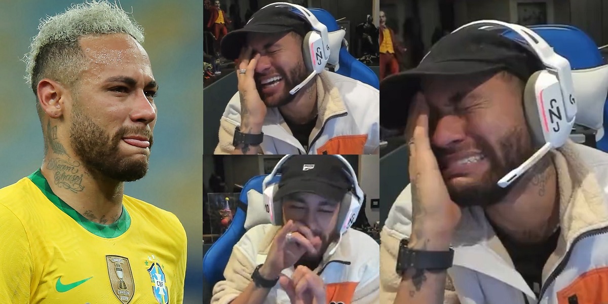 Neymar reacts