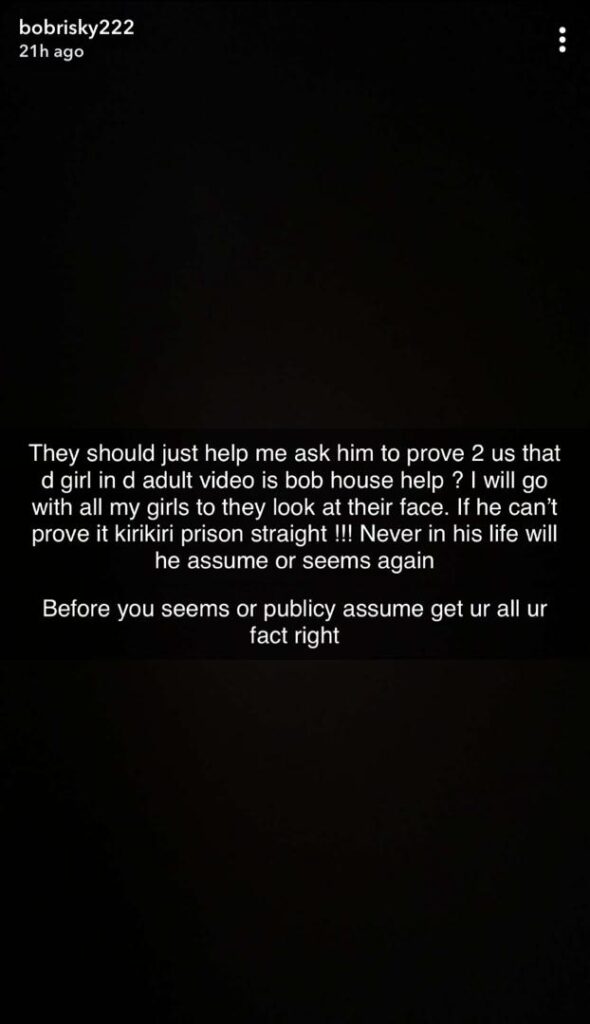 "Once I'm done with him, he will never talk about me again" – Bobrisky