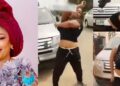 Mixed reactions as actress, Bimbo Akisanya creates a scene on the street as she celebrates Tinubu’s victory (Video)