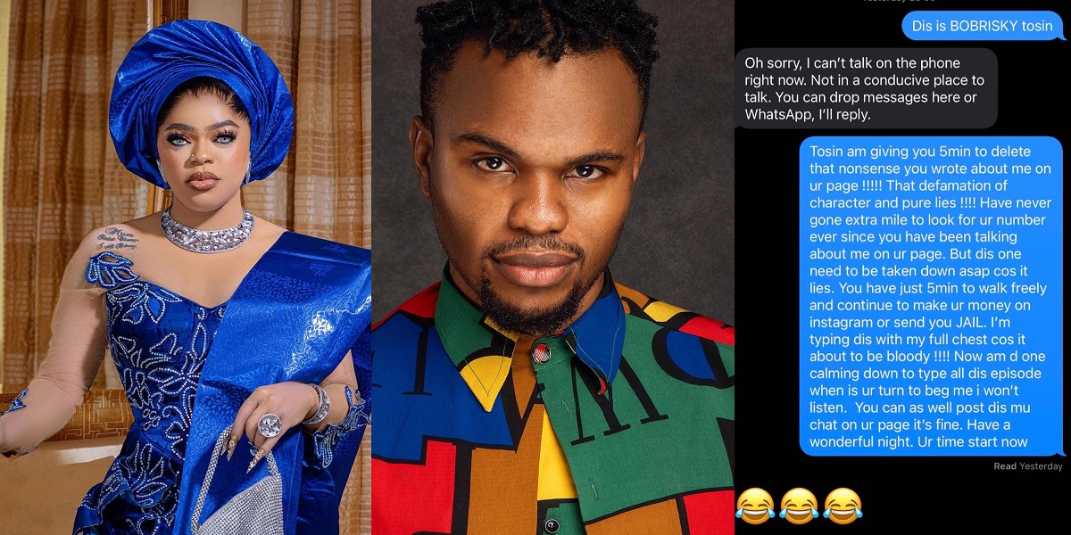 Bobrisky threatens t