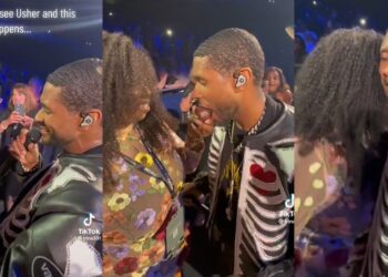 Usher serenaded