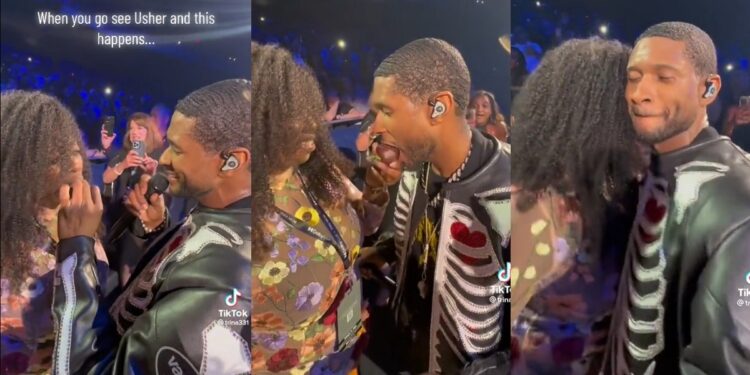 Usher serenaded