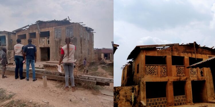 Many rendered homeless as rainstorm destroys houses in Ekiti