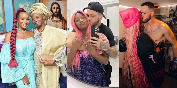 “It is Ryan, not Kyan” – Netizens reacts as DJ Cuppy shares message from her Grandma asking about her fiancé