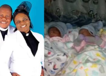 Jubilation as Nigerian pastor and his wife welcome triplets after 23 years of waiting