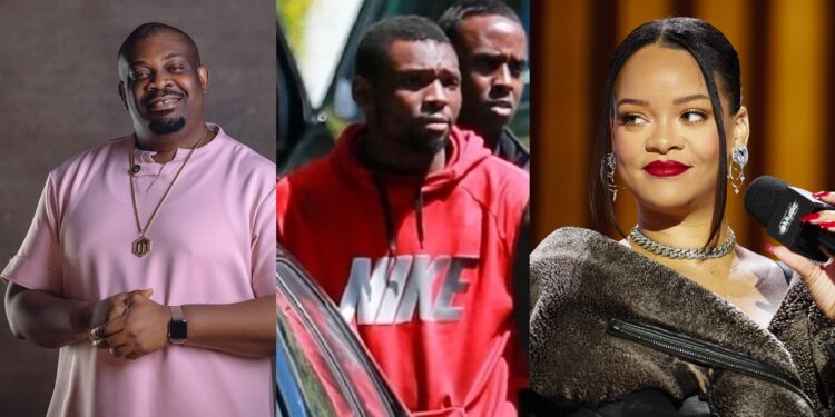 “This is what Don Jazzy should have done” – Reactions as random man shows up at Rihanna’s house to propose