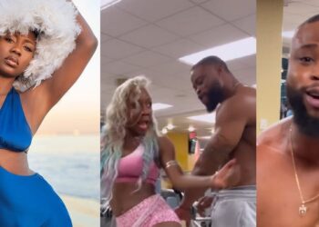 “I couldn’t help it” – Man screams in defense as he accidentally grabs Korra Obidi’s backside during dance at the gym (Video)