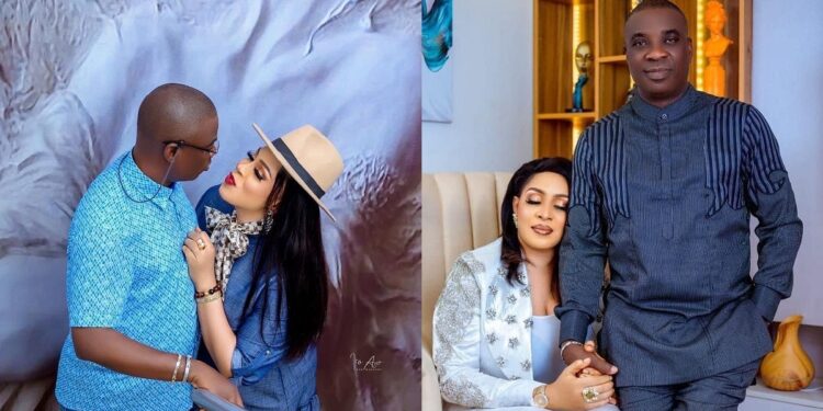 “No real man will turn down his partner like this in public” – Netizens reacts as Kwam 1 rejects kiss from wife publicly (Video)