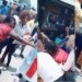 Lady goes into labor while queuing for cash at bank in Port Harcourt (Video)