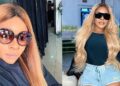 “See how your son is looking at you” – Laura Ikeji faces backlash as she poses in bikini in front of her kids (Photo)