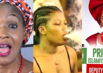 Mixed reactions as Kemi Olunloyo shares alleged old photo of Lagos deputy governorship candidate smoking