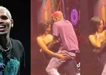 “She doesn’t think what she did was wrong” – Man breaks up with girlfriend over intense lap dance with American singer, Chris Brown (Video)